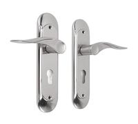 Walfront Serratura a Leva per Porta in Acciaio Inossidabile | Comoda impugnatura a griglia, corpo serratura rivestito, 3 chiavi incluse, uso nell\'armadio del bagno della camera da letto