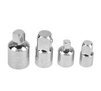 Set di 4 Adattatori E Riduttori in Acciaio Al Cromo Vanadio - 1/4", 3/8", 1/2" Chiave Adattatore Cricchetto Kit di Conversione Estensione (argento)