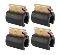 Walfront Set di 4 Portautensili Portautensili con Binario E in Acciaio Resistente Alle Intemperie per Garage, Magazzino, Rimorchio, Camion, Furgone con Attacchi a Molla, Stoccaggio Zincato Nero (S)