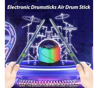 Walfront Set di Batteria Ad Aria Elettrica, Kit di Batteria Elettronica Intelligente con Bacchette Ad Aria Wireless, Esperienza Sonora Coinvolgente per Adulti e Principianti (blu navy)