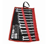 Walfront Set di Chiavi a Cricchetto da 12 Pezzi, Utensili Manuali in Acciaio Cromato con Testa Rotante a 180°, Kit di Chiavi a Cricchetto a Doppia Testa da 8-19 Mm per Progetti Fai da Te (