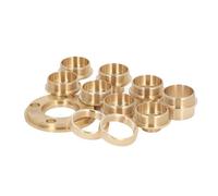 Walfront Set di Guide del Modello del Router in Ottone, Kit di Boccola per Lavorazione del Legno Durevole con 11 Pezzi e Scatola di Stoccaggio per il Taglio di Precisione e Progetti di Intarsio
