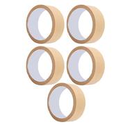 Walfront Set di Nastri per Mascheratura da 5 Pezzi, Materiale Cartaceo, Facile da Strappare Senza Residui, Linee di Verniciatura Pulite per Pittura Murale e Modellini di Automobili (BROWN)