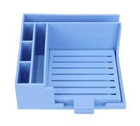 Walfront Set di Stencil per Foglietti Adesivi, Organizer per Promemoria Riutilizzabile in ABS con 5 Modelli e 100 Fogli per Blocchi da 3x3 Pollici e 4x4 Pollici per Casa, Ufficio e Scuola (BLUE)