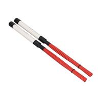 Walfront Spazzola per Batteria in Filo di Nylon, Spazzola per Bacchette con Manico in ABS 1 Paio, Tono Morbido e Nitido, Impugnatura Antiscivolo Satinata, Compatta per Esercitazioni e Performance di