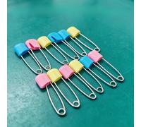 Walfront Spille da Balia da 12 Pezzi, Spille per Pannolini in Acciaio Inossidabile con Testa in Plastica con Tenuta Robusta per Pannolini di Stoffa per Bambini (taglia piccola)