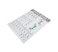 Walfront Tabella degli Accordi di Flauto Durevole Pratica di Diteggiatura Portatile Tabella degli Accordi Bianchi Poster Accessori per Strumenti Musicali per (Partitura per accordi di clarinetto