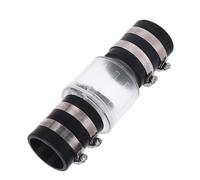 Walfront Valvola di Ritegno Silenziosa Valvola di Ritegno per Pompa di Raccolta Silenziosa e Trasparente con Morsetti in Acciaio Inox Adatta per Aumento della Durata della Pompa di