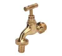 Walfront Valvola per Tubo da Giardino in Ottone, Struttura Interamente in Ottone, Controllo Facile con Impugnatura Ergonomica, Filettatura Maschio G1/2 Pollici per Tubi da Giardino Standard