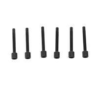 Walfront Vite di Bloccaggio della Corda della Chitarra, Bloccaggio del Morsetto della Sella del Ponte del Tremolo in Ottone, 6 Pezzi di Ricambio Neri da 1,5 Pollici per la Riparazione e la (BLACK)