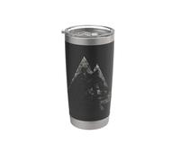 Walhalla Lupo Lupo Odin Valknut simbolo vichingo Bicchiere termico in acciaio inox doppia parete