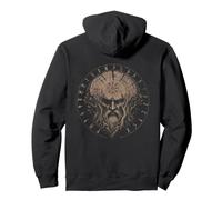 Walhalla Odin Vegvisir Rune Mitologia Nordica Vichinga Felpa con Cappuccio