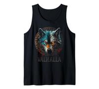 Walhalla Wolf Maschera Odin Rune Bussola nordica vichinga Canotta
