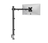 WALI Braccio Monitor Singolo per Schermo fino a 32 Pollici, Regolabile Braccio Monitor Scrivania Inclinazione e Rotazione, VESA 75x75/100x100 mm, Capacità 10kg (M001XL), Nero
