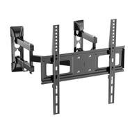 WALI Supporto da parete per TV a schermo piatto curvo da 26-55 pollici, braccio articolato a movimento completo, staffa per TV LED, LCD, OLED fino a 50 kg, fori di montaggio 400 x 400 mm (FTM-4), nero