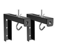WALI Supporto da soffitto per proiettore, a forma di L, con prolunga regolabile (15,2 cm) e set di ganci, per supporto di schermi fino a 30 kg (PSM001-B), nero