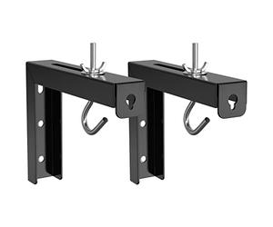WALI Supporto da soffitto per proiettore, a forma di L, con prolunga regolabile (15,2 cm) e set di ganci, per supporto di schermi fino a 30 kg (PSM001-B), nero