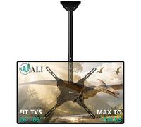 WALI Supporto da soffitto per TV a soffitto, inclinabile, orientabile, per schermo piatto da 26 a 65 pollici, supporta fino a 50 kg, VESA max 400 x 400 mm, supporto per soffitto piatto e inclinato,