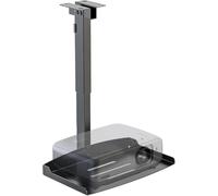 WALI Supporto Proiettore Soffitto e Parete, Staffa Proiettore Regolabile in Altezza da 57,8 a 76,8 cm, Supporto Installazione Senza Foratura, Supporta fino a 10 kg(PM-005-B), Nero