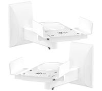 WALI SWM201-W - Supporto da parete per altoparlanti, staffa di montaggio a doppio lato per grandi altoparlanti con suono circostante, supporta fino a 25 kg (SWM201-W), bianco