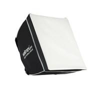 Walimex pro Softbox 40 x 40 cm, girevole a 360°, con diffusore anteriore e intermedio, borsa per il trasporto, adattatore Bowens, ideale per fotografia di prodotti e persone