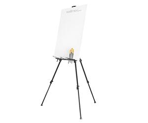 Walimex pro easel XL 60-180cm, alluminio I ideale come cavalletto da studio, da tavolo e da campo I per tele fino a HxD: 140x4cm, fino a 6kg I vassoio e supporto per colori e pennelli, con borsa