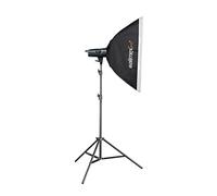 Walimex pro Emerger 200 Set Single - potente flash da studio con ricevitore a 2,4 GHz, 200 Ws, breve tempo di ricarica, luce di modellazione a LED, 16 canali e 4 gruppi, compatto e mobile