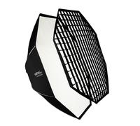 Walimex pro Essential Softbox Octagon 150 cm, girevole a 360°, montaggio semplice, con griglia, adattatore Bowens e borsa per il trasporto, ideale per ritratti e scatti di bellezza