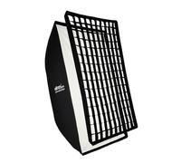 Walimex pro Essential Softbox 80 x 120 cm, girevole a 360°, montaggio semplice, con griglia, adattatore Bowens e borsa per il trasporto, ideale per la fotografia di prodotti e persone