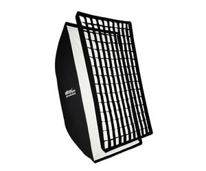 Walimex pro Essential Softbox 80 x 120 cm, girevole a 360°, montaggio semplice, con griglia, adattatore Bowens e borsa per il trasporto, ideale per la fotografia di prodotti e persone