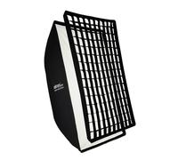 Walimex pro Essential Softbox 80 x 120 cm, girevole a 360°, montaggio semplice, con griglia, adattatore Bowens e borsa per il trasporto, ideale per la fotografia di prodotti e persone