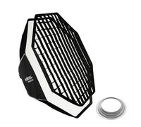 Walimex pro Essential Softbox Octagon 120cm + adattatore softbox per Hensel Expert, ruotabile a 360°, con griglia, adattatore Bowens e borsa per il trasporto, ideale per ritratti e scatti di bellezza