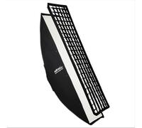 Walimex pro Essential Striplight Softbox 40 x 180 cm, girevole a 360°, montaggio semplice, con griglia, adattatore Bowens e borsa per il trasporto, ideale per la fotografia di prodotti e persone