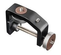 Walimex pro KX-20 Stativ Klemme - Klemmstativ, Blitzklemme, Aluminium, mit ausziehbarer Mittelsäule 12,5-20 cm, für Kamera, LED Leuchten, Halterung für Stativ, Rohr, Platte, Tisch