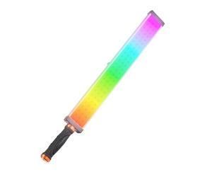 Walimex pro LED Rainbow RGB Stick 18W Set - composto da Rainbow LED RGB Stick, impugnatura, alimentatore, borsa per il trasporto e la conservazione, caricabatterie e 2 batterie