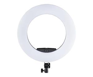 Walimex pro Medow 960 Pro - Luce ad anello a LED, Bi-Color 3200-5500 K, dimmerabile, con telecomando, 96 W, compatibile con vari treppiedi