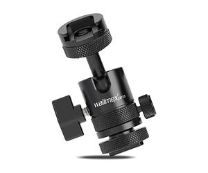 Walimex Pro Mini testa a sfera con flash e attacco da 1/4", orientabile su entrambi i lati di 180°, per fotocamere, treppiedi, microfoni, LED, testa in alluminio, portata fino a 5 kg