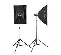 Walimex pro Newcomer - Set da 100 flash da 100 W, con radio da 2,4 GHz, luce di regolazione LED, durata del flash 1/800-1/1200s, connettore Bowens/Walimex Pro, ideale per piccoli studi