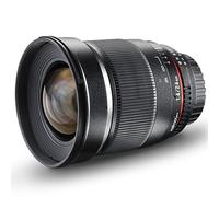 Walimex Pro - Obiettivo grandangolare a baionetta per fotocamere CSC, compatibile con Canon EOS M, colore: nero, filettatura filtro 77 mm, lunghezza focale 24 mm, apertura 1:1,4