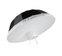 Walimex pro Ombrello fotografico parabolico nero/argento Ø 165 cm + diffusore - Set di modellatori di luce per fotografia e videografia