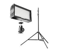 Walimex pro Pro Beleuchtungsset (Video Set Up 128 LED inkl. Lampenstativ 260cm und 128 LED Videoleuchte) für DLSR, 20372, 128 LEDs