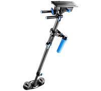 Walimex pro Pro StabyPod L Schwebestativ Steadycam zur Stabilisierung von DSLR-Kameras (Größe max.120 cm, Carbon, Schnellwechselplatte, 15mm Rods, Gegengewichte), 19442, Schwarz, Größe L (120 cm)