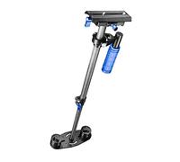 Walimex pro Pro StabyPod S Schwebestativ Steadycam zur Stabilisierung von DSLR-Kameras (Größe max. 60 cm, Carbon, Schnellwechselplatte, Gegengewichte, Tasche) Aluminium, Schwarz Größe S