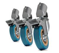 Walimex pro Ruote per treppiede Pro 7522 Set di 3 ruote da 75 mm