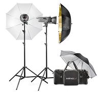 Walimex Pro - Set da studio fotografico VE 4.2 (Flash 300Ws, Treppiedi, Paraluce, comando, borsa e riflettore)