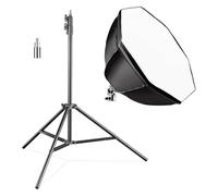 Walimex pro set Softbox ottagonale 55 cm con LED 35 W incl. stativo per luci FT-8051 fino a 260 cm, luce diurna 5000 K, per studio foto set fotografico
