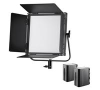 walimex pro, Soft LED 300 Round Bi Color, luce professionale per fotocamera e telecamera, con struttura rotonda, a due colori, di colore nero
