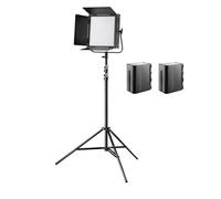 walimex pro, Soft LED 300 Round Bi Color, luce professionale per fotocamera e telecamera, con struttura rotonda, a due colori, di colore nero