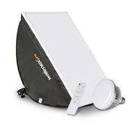 Walimex pro Softbox 40 x 60 cm 45 W Bi Color LED I potente luce fissa con diffusore e telecomando, temperatura di colore 3.000 - 6.000 K, per foto e video professionali, inclinabile, alta precisione dei colori