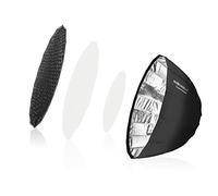 Walimex pro Studio Line Deep Rota Softbox QA120 per Balcar - Octabox, 120 cm di diametro, 71 cm di profondità, pieghevole, con griglia, diffusore interno ed esterno, Speedring, per flash da studio